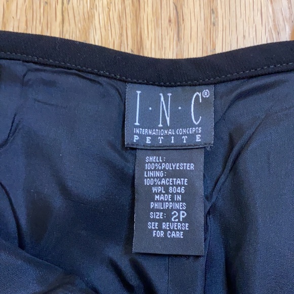 NWT Basic Black Pant by INC - Size 2 Petite - Picture 3 of 4